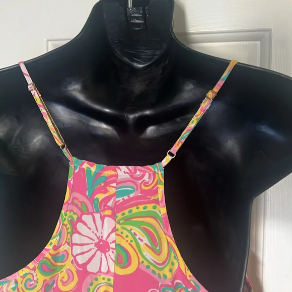 Lilly Pulitzer Hotty Pink Double Trouble Dusk Silk Dress Size S - Picture 5 of 8